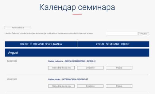 Novina u PKS: Onlajn obuke za privrednike
