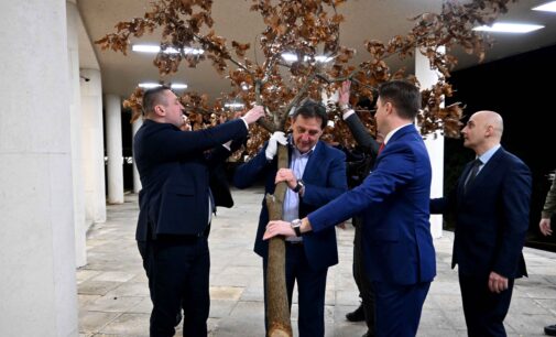 Ministar Bratislav Gašić uneo badnjak u sedište Ministarstva unutrašnjih poslova