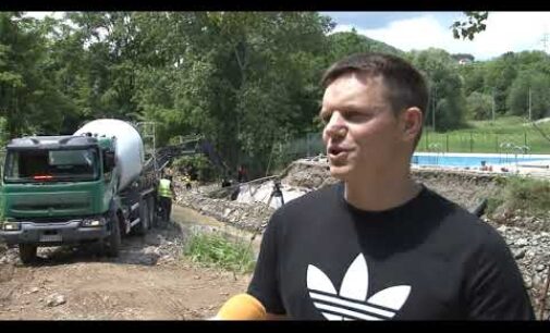 Radovi na uređenju korita Graševke kod banjskog parka