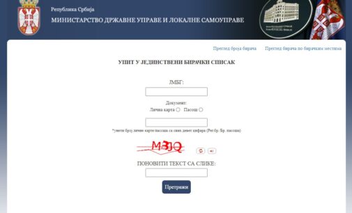 Da li ste upisani u jedinstveni birački spisak?