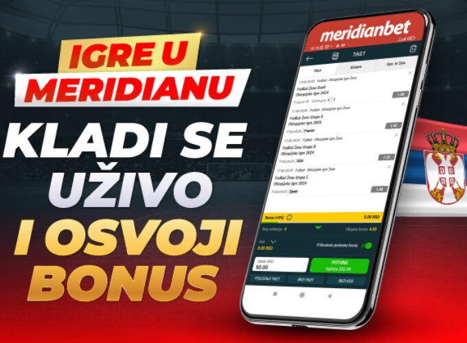 Spektakularne igre u Meridianu: Kladi se UŽIVO i osvoji 5.000 dinara bonusa!