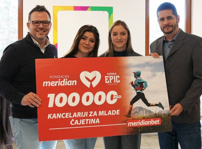 Točak humanosti pokreće pozitivne promene:Meridian Fondacija donirala ček Kancelariji za mlade Čajetina