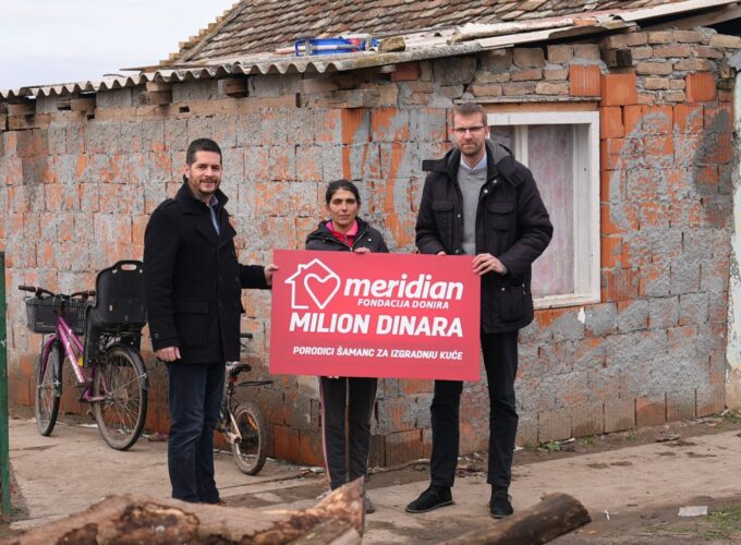 Dirljiva priča sa veselim epilogom: Meridian fondacija donirala milion dinara za novu kuću porodice Šamanc (VIDEO)