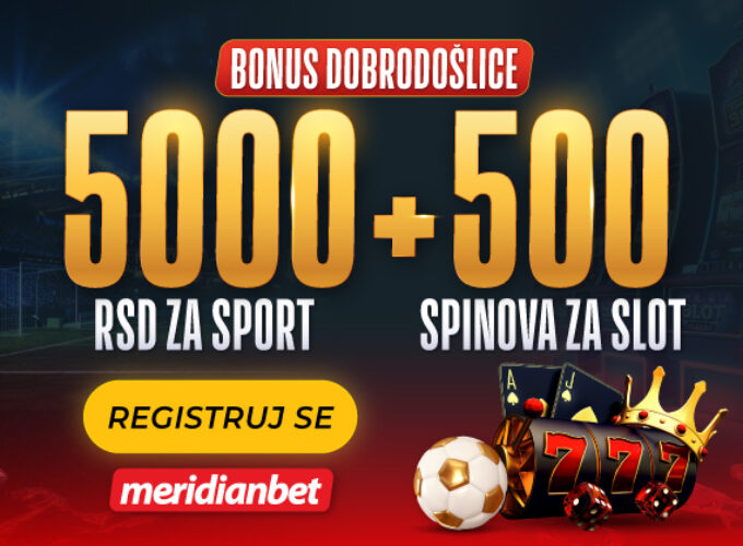 NAJVEĆI BONUS DOBRODOŠLICE: Registruj se i osvoji 5.000 RSD + 500 POKLON SPNOVA!